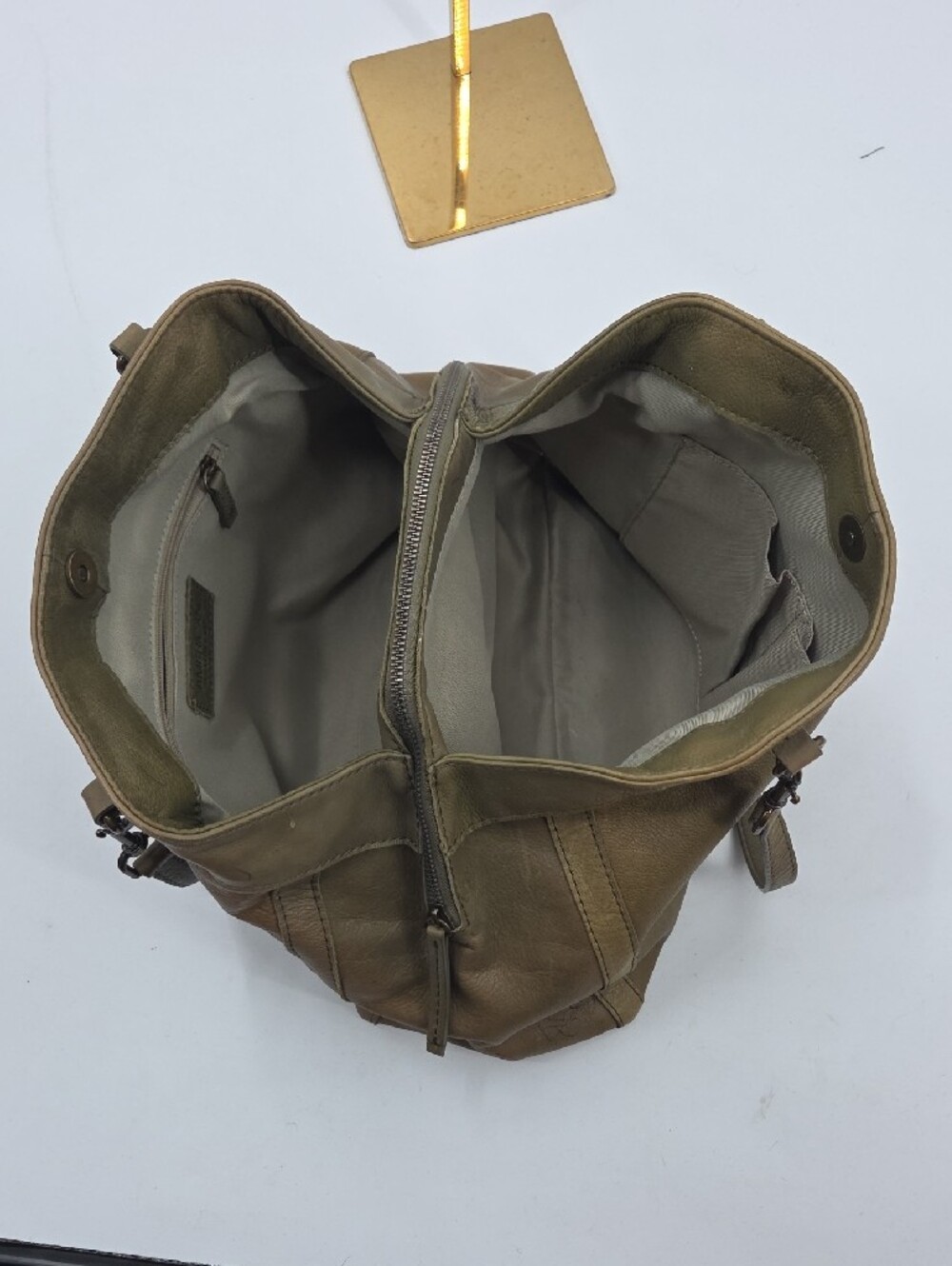 Olive Leather Shoulder Bag American Leather Co. - Picture 11 of 16